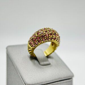 heidi daus pink pave ring, size 7